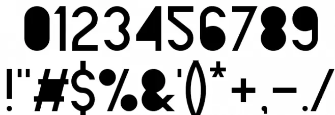 BarQ Blind Font OTHER CHARS