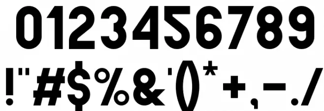 BarQ Bold Font OTHER CHARS