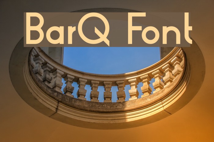 BarQ Font examples