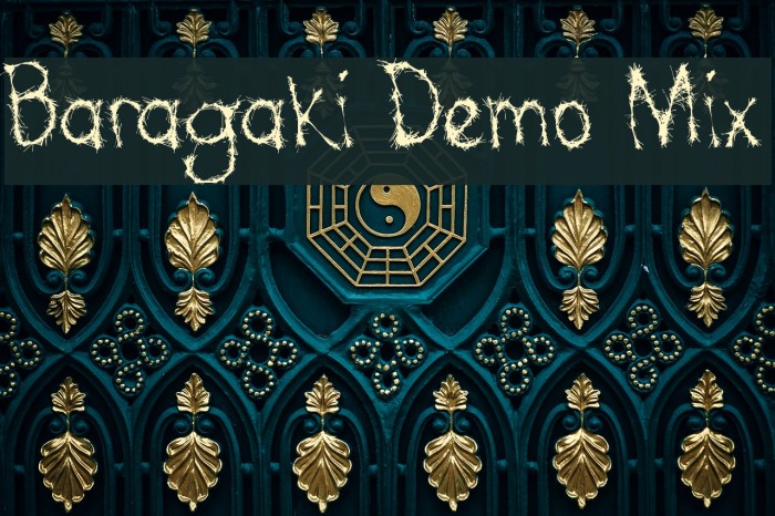 Baragaki Demo Mix Шрифта examples
