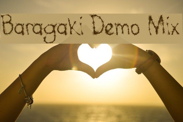 Baragaki Demo Mix Шрифта examples