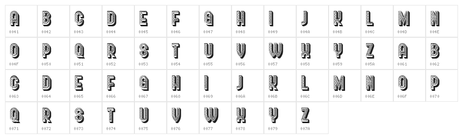 Baraka Regular Character Map
