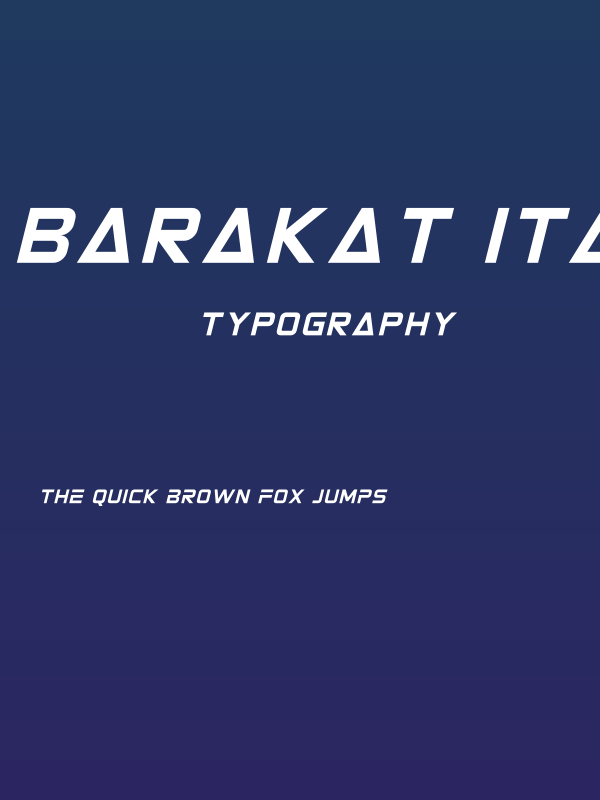 Barakat Italic Poster