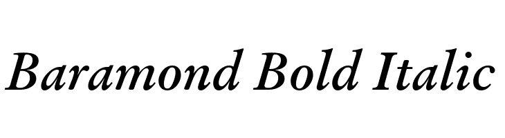 Baramond Bold Italic Font