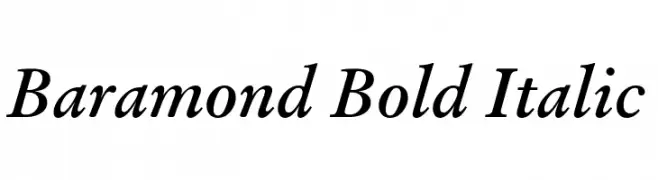 Baramond Bold Italic  les polices de caractères gratuit tlcharger