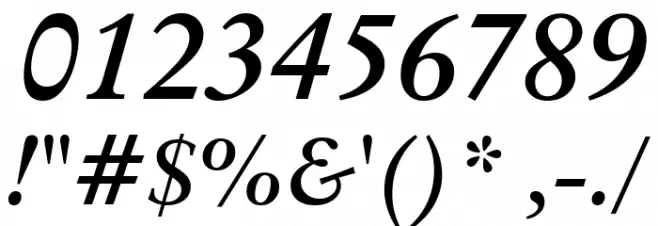 Baramond Bold Italic Font OTHER CHARS