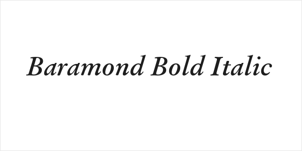 Baramond Bold Italic Logo