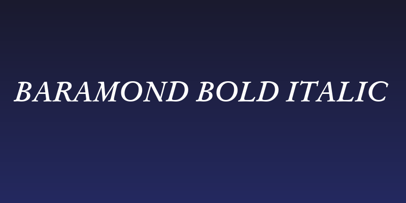 Baramond Bold Italic Social Header