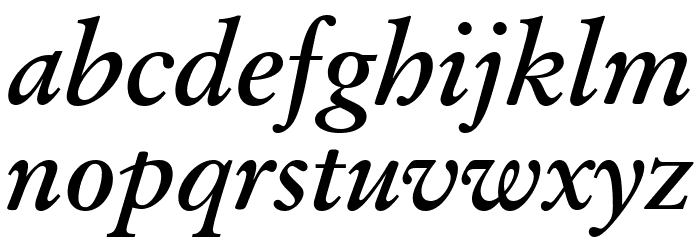 Baramond Bold Italic Font LOWERCASE