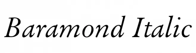 Baramond Italic  Frei Schriftart Herunterladen