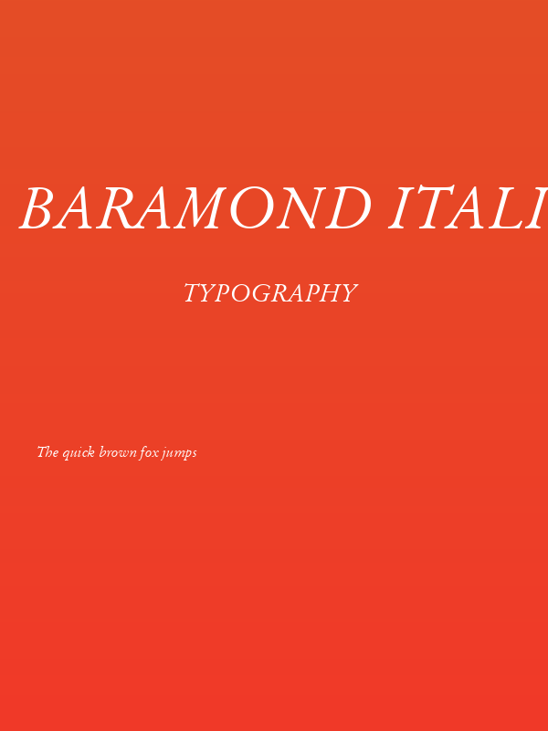 Baramond Italic Poster