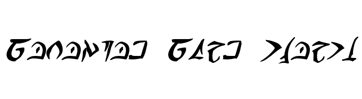 Barazhad Bold Italic Font