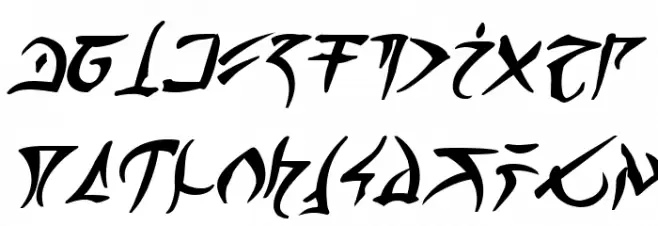 Barazhad Bold Italic フォント 大文字