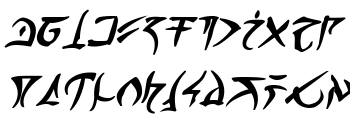 Barazhad Bold Italic Font LOWERCASE