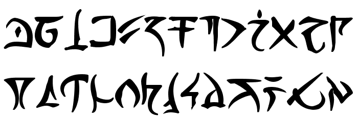 Barazhad Bold Font LOWERCASE