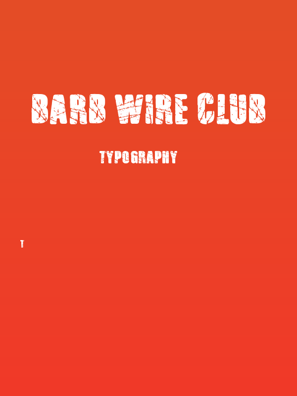 Barb Wire Club Poster