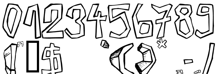 BarbTwistedBlocks Font OTHER CHARS