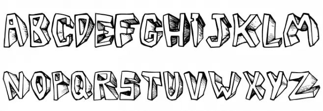 BarbTwistedBlocks 字体 大写