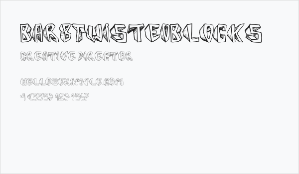 BarbTwistedBlocks Business Card