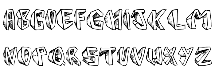 BarbTwistedBlocks Font LOWERCASE