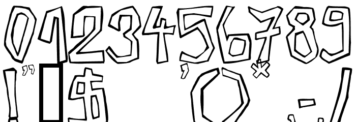 BarbTwistedOutline Font OTHER CHARS
