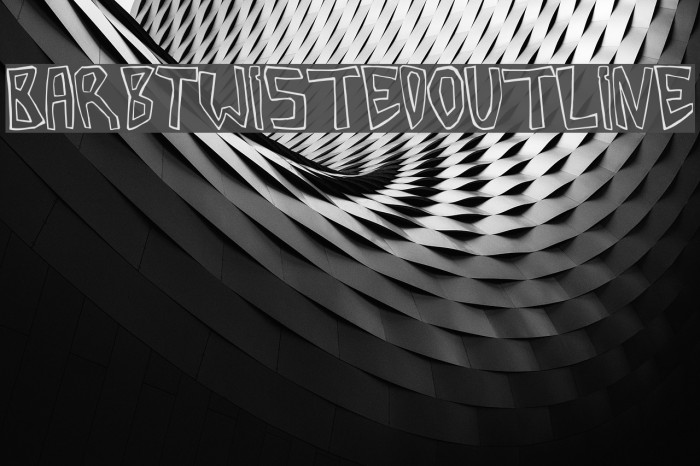 BarbTwistedOutline Font examples