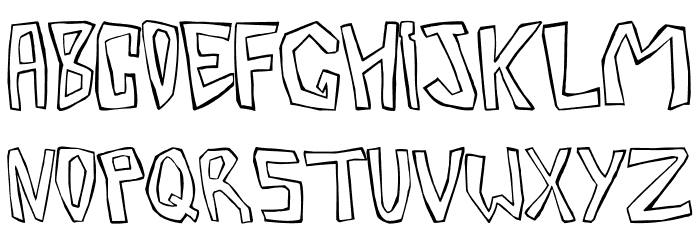 BarbTwistedOutline Font LOWERCASE