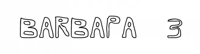 Barbapa 3  font caratteri gratis