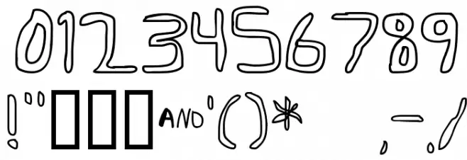 Barbapa 3 Шрифта ДРУГИЕ символов