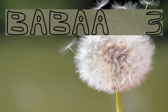 Barbapa 3 Font examples