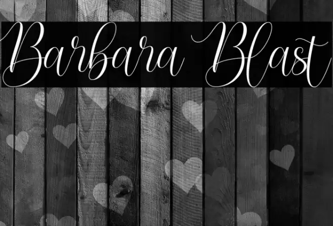 Barbara Blast Font examples