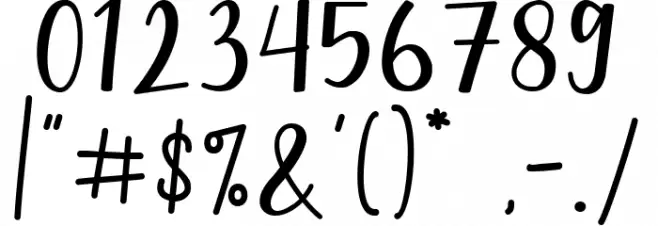 Barbara Calligraphy Font OTHER CHARS