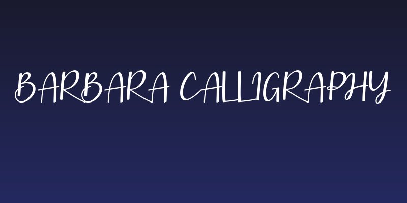 Barbara Calligraphy Social Header