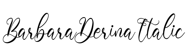 Barbara Derina Italic  Frei Schriftart Herunterladen