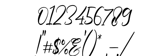 Barbara Derina Italic Font OTHER CHARS