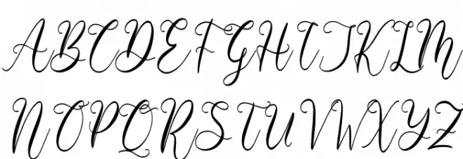 Barbara Derina Italic خط أحرف كبيرة