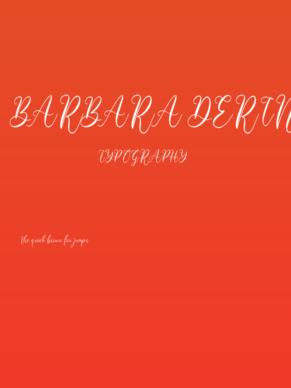 Barbara Derina Italic Poster
