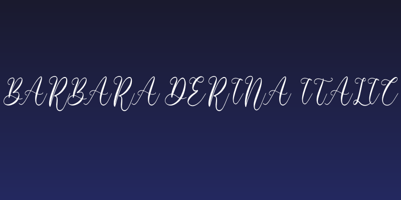 Barbara Derina Italic Social Header