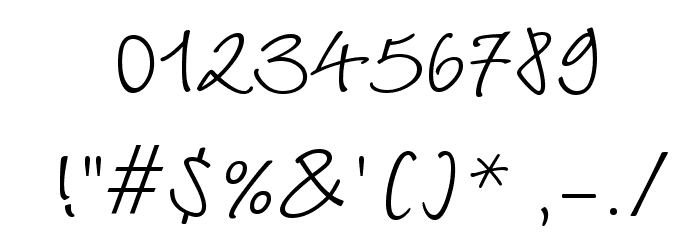 Barbara Hand Font OTHER CHARS