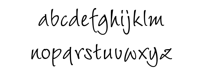 Barbara Hand Font LOWERCASE