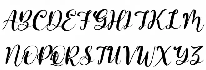 Barbara Lattvia Italic फ़ॉन्ट अपरकेस