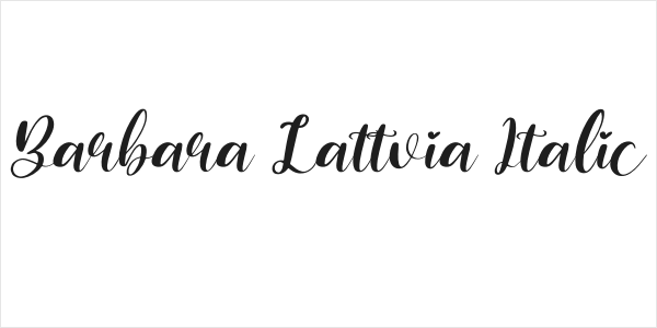 Barbara Lattvia Italic Logo