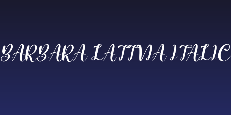 Barbara Lattvia Italic Social Header