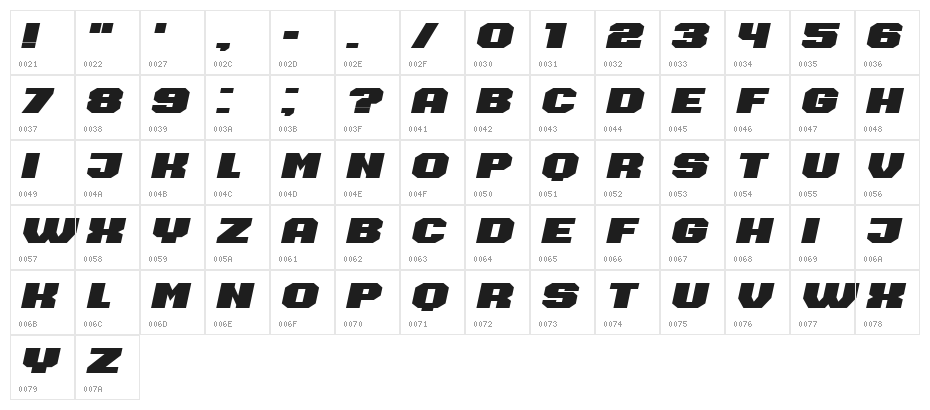 Barbara Regular Character Map