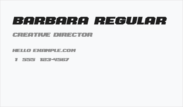 Barbara Regular Business Card