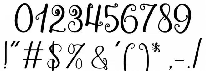 BarbaraScript Font OTHER CHARS