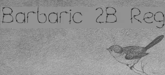 Barbaric 2B Reg Font examples