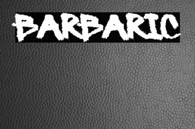 Barbaric Font examples