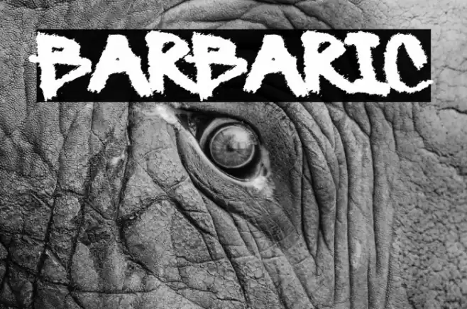 Barbaric Font examples