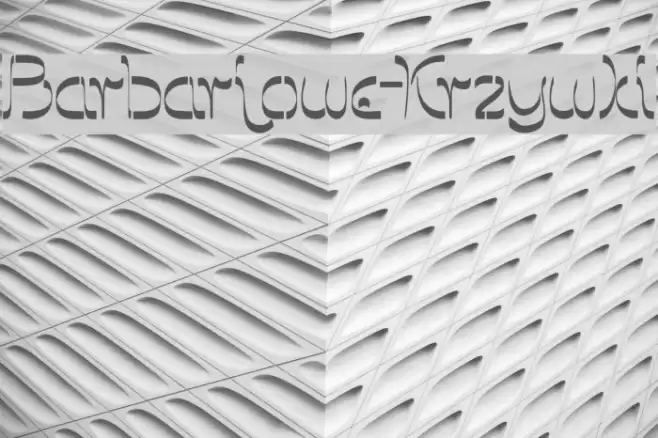 Barbarjowe-Krzywki Font examples